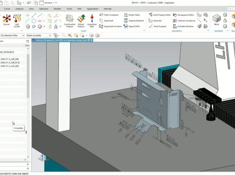 CMM Inspection Programming in NX - Solid and sheet metal parts capabilities