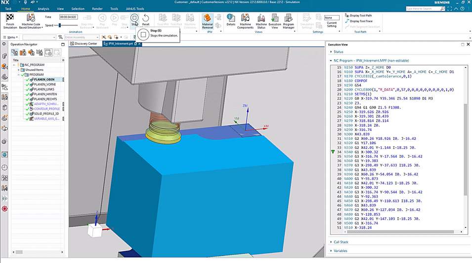 NX CAM QuickTip Toolpath