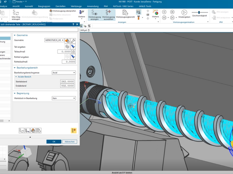 Rotary Roughing in NX CAM