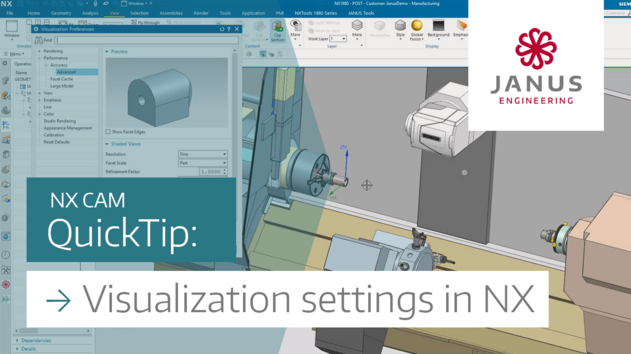 Visualization settings in NX